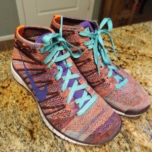 Nike Women Shoe Free Flyknit Chukka Size 8M Running Athletic Sneaker 639699-801